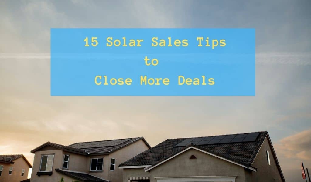 solar sales tips